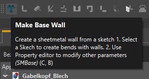 Abbildung 13: Mit Make Base Base Wall das BaseBand Element erstellen