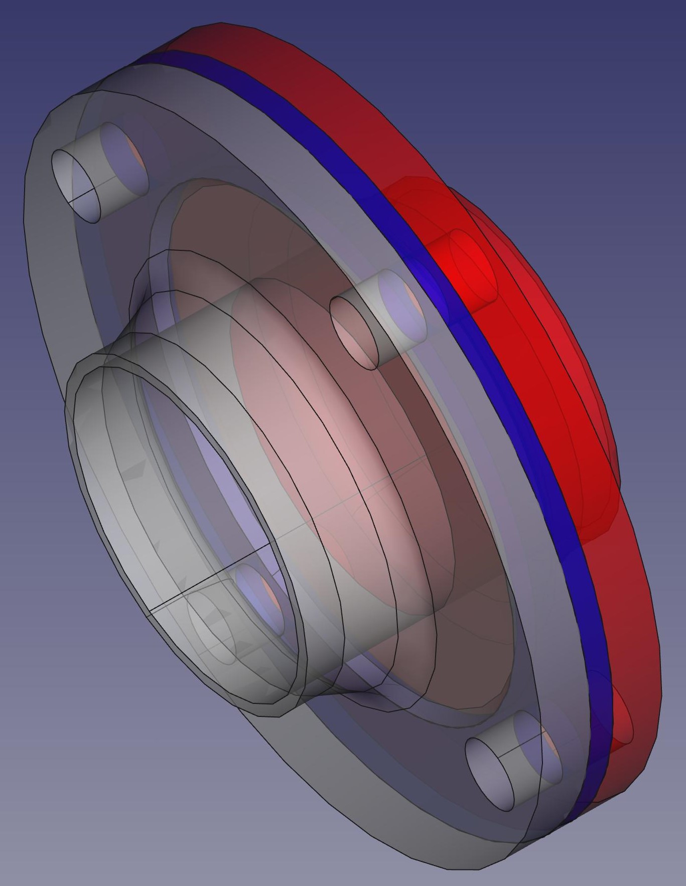 Abbildung 26: Fertiger Vorschweißflansch mit Dichtung und Vorschweißflansch Klon