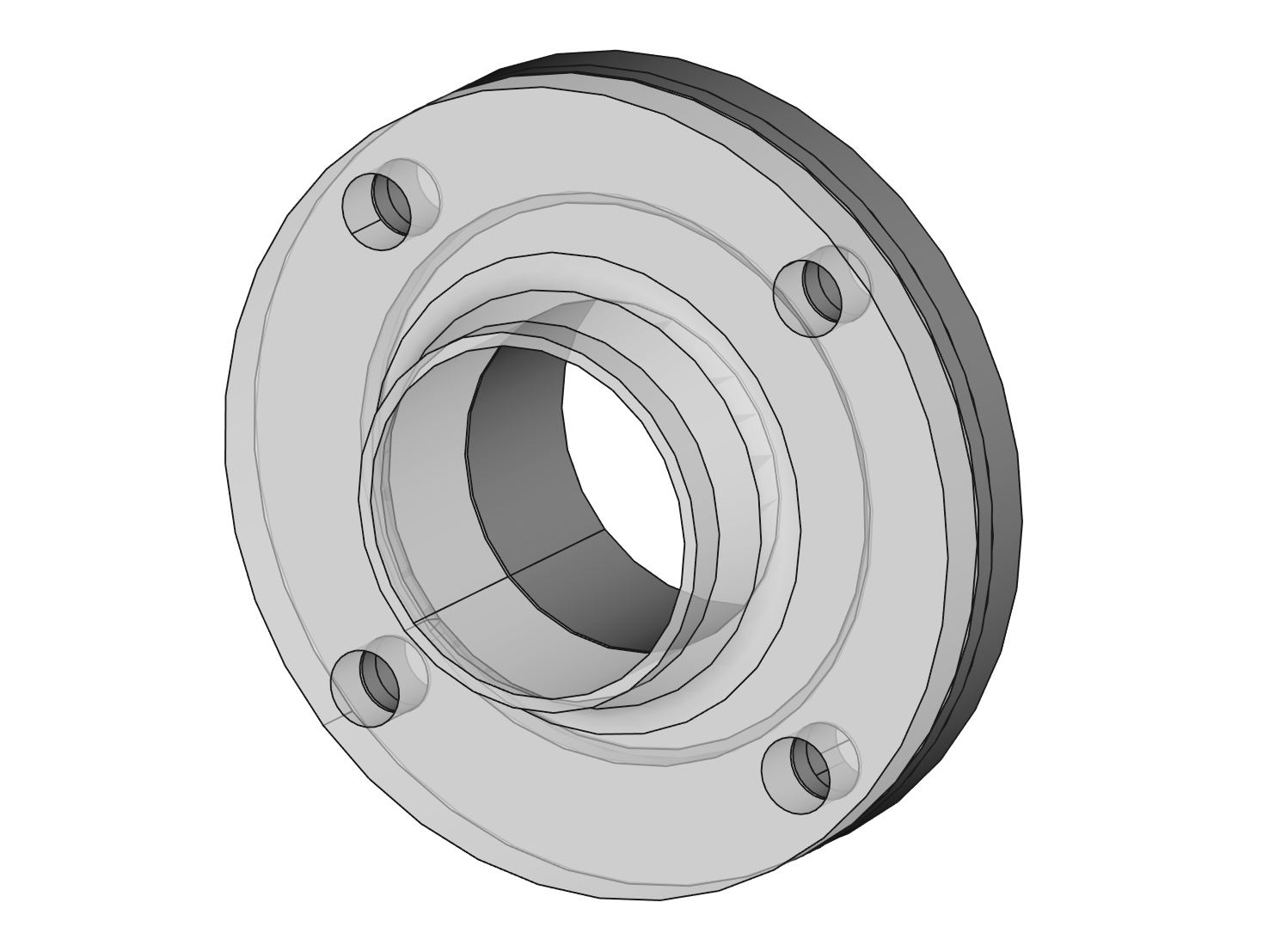 Abbildung 1: Vorschweißflansch-Kombination mit Dichtung für eine Wasserstoff-Rohrleitung
