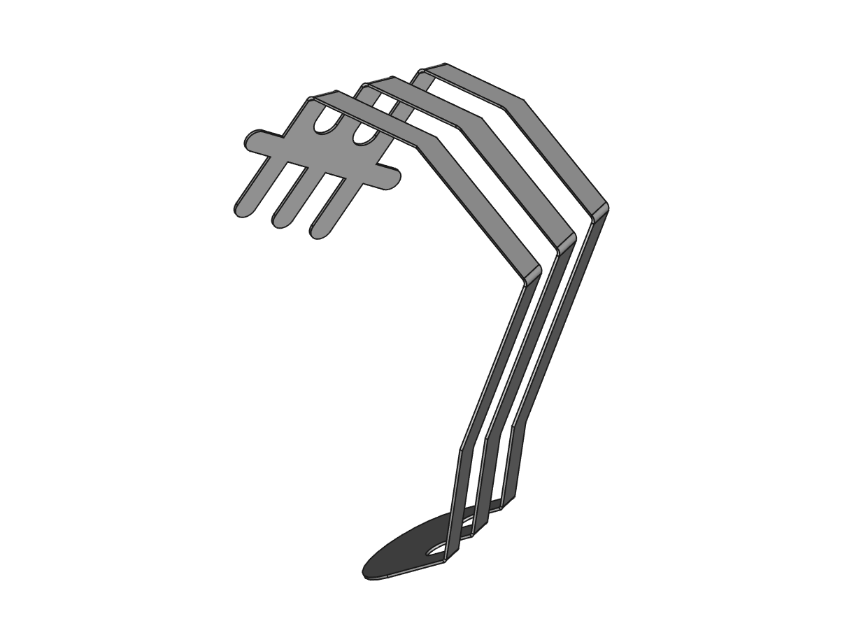 Kontaktbahnen für ein Gerät der Leistungselektronik in FreeCAD Sheet Metal
