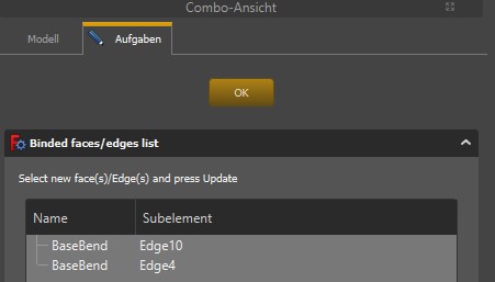 Abbildung 17: Erste Abkantung beenden