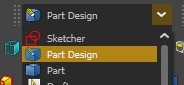 Abbildung 5: In den Part Design Arbeitsbereich wechseln.