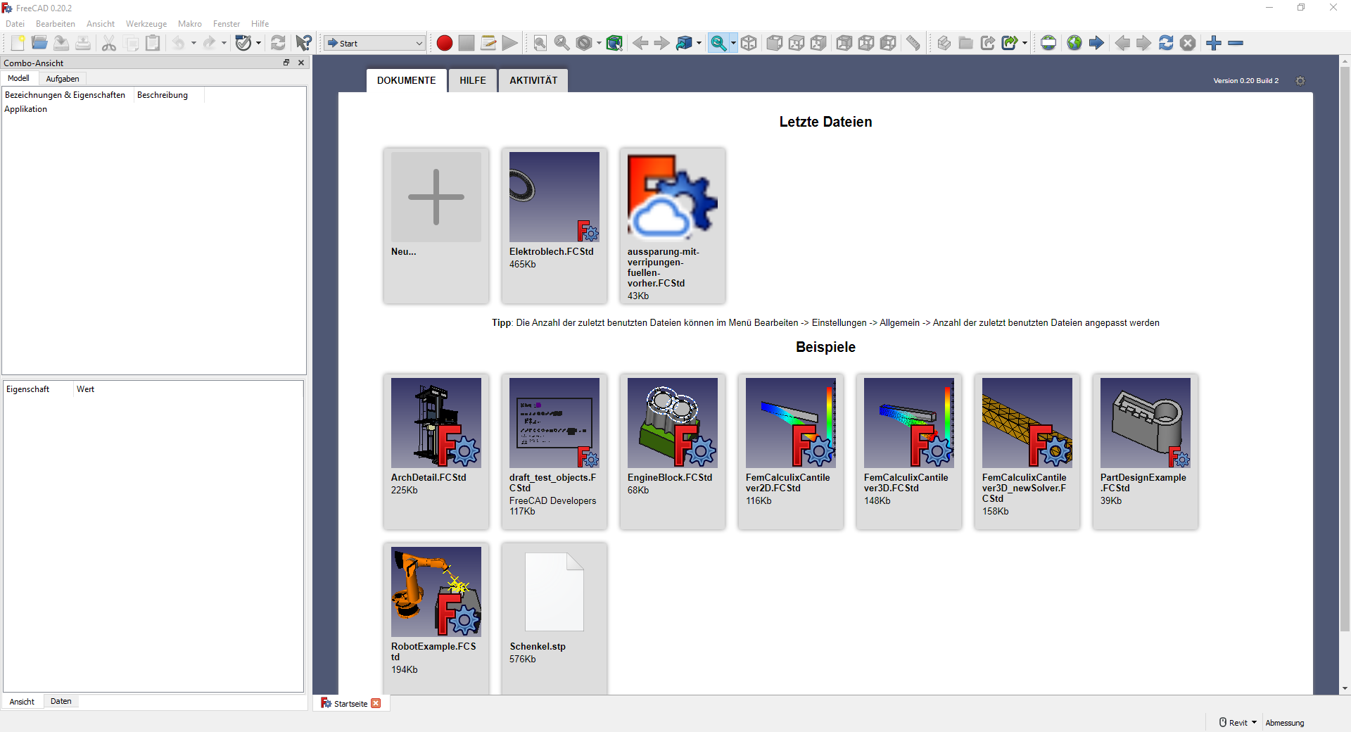 Abbildung 2: FreeCAD starten.